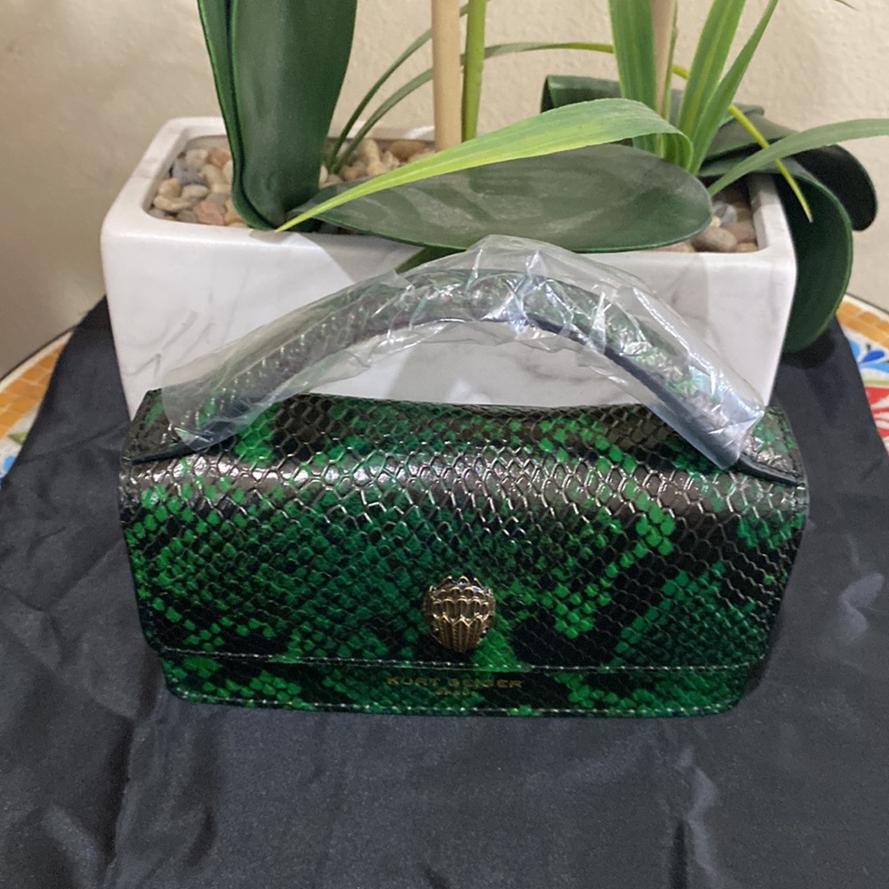 Kurt Geiger XS Bond Green Top Handle Crossbody Bag - Picture 7 of 13